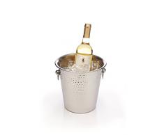 Barcraft Seau à champagne en acier inoxydable 21 x 20,5 x 21 cm