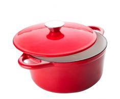 IBILI 725921R Cocotte Ronde, Fonte, Rouge, 21 cm