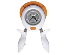 Fiskars Perforatrice Squeeze Punch de coin 3 en 1, Radiant, Convient aux droitiers et aux gauchers, Acier de qualité/Plastique, Blanc/Orange, 1004737