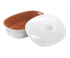 Römertopf Boite à pain ovale Blanc Taille Moyenne, 30 x 21 x 15 cm