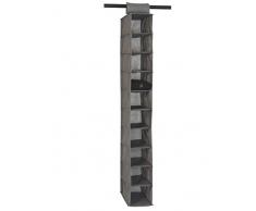 House Box RANGSU008 Rangement Suspendu à Chaussures avec 10 Compartiments Synthétique Gris 120 x 30 x 15 cm