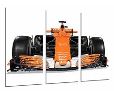 Tableau Moderne Photographique, Impression sur bois, McLaren Honda Formule 1, Fernando Alonso 2017, 97 x 62 cm, ref. 26572