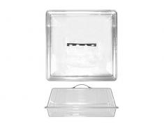 H&H Sweet Vitrine carrée en polycarbonate Transparent 40 x 40 x 18 cm
