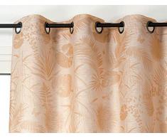 Linder Voilage Motif Tropical, Polyester, Jaune, 140x275 cm