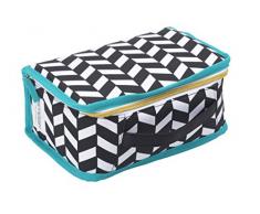 Smash Sac Repas Isotherme, Polyester, Noir/Blanc, 24.5 x 10.5 x 17 cm