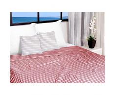 Soleil docre JetÃ© de lit 220x240 cm COTONADE Rouge, Polyester Coton, 240x220 cm