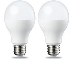 AmazonBasics Ampoule LED E27 avec culot Ã vis, 9 W (Ã©quivalent ampoule incandescente 60W), [Classe Ã©nergÃ©tique A+], Blanc Chaud - Lot de 2