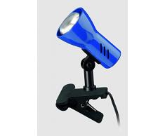 Briloner Leuchten Lampe Ã pince rotative et orientable avec interrupteur Ã cordon Bleu 40 W