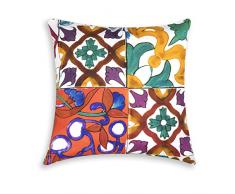 Excelsa - Coussin décoratif, Rembourrage Inclus, Housse en Coton Lisbona 45 x 45 cm Multicolore