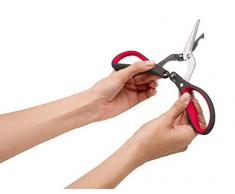 ChefN 025627 Ciseaux Multifonctions, Acier Inoxydable, Rouge, 19,5 x 9 x 2 cm