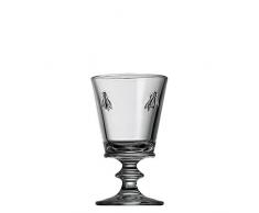 Côté Table 7576 Abeilles Verre avec Pied Transparent 24 cl 8,5 x 8,5 x 14 cm (lot de 6)