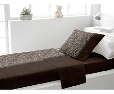 Soleil dOcre 231399 Ispahan Parure de Lit 1 Place Coton Marron/Brun 290 x 180 cm