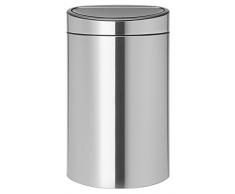 Brabantia 112867 Touch Bin Poubelle recycle Acier Inoxydable Acier Mat 44 x 30,5 x 71,5 cm
