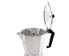 ORYX Cafetière 9 Tasses, Aluminium, Argent, 17 x 25 x 12 cm