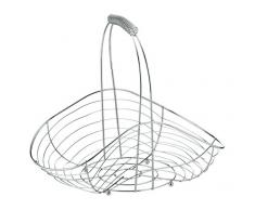 kela 11513 Corbeille à Fruits Impuls 37,5x32,5cm en métal, Argent Chromé, 5 x 37,5 x 32,5 cm