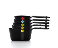 OXO Good Grips 11121701MLNYK Tasse à mesurer Set 6 pcs noir, Plastique, 8,89 x 12,7 x 24,77 cm