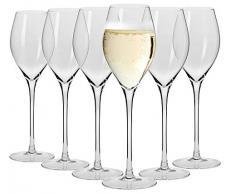 Maxwell Williams Vino Prosecco Lot de 6 petits verres à vin dans une boîte cadeau, Verre, Lot de 6