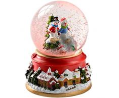 WeRChristmas Décoration Ski bonshommes de Neige et Pingouin Boule de Neige Décoration de Noël changeant de Couleur, en Plastique, Multicolore, 125 cm
