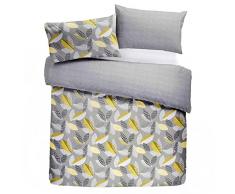 Fusion Parure pour Couette, 52% Polyester, 48% Coton, Gris, Double