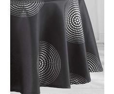 douceur dintérieur nappe ronde (0)180cm argent atome anthracite