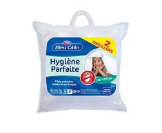 Bleu CÃ¢lin Lot de 2 Oreillers HygiÃ¨ne Parfaite Anti-Acariens Blancs 60x60 cm OBIH