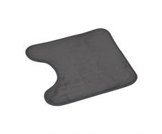 Douceur dInterieur 6GMB268GR Vitamine Tapis Contour de WC Uni Polyester Anthracite 45 x 45 x 1 cm