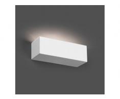 Eaco Applique Murale Rectangulaire en Plâtre, Blanc