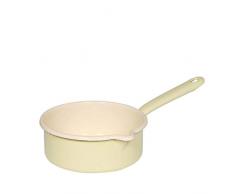 Riess Casserole en émail avec grand bec verseur Jaune à 16 cm 1 l