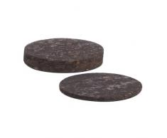 Zeller 2056623 Lot de 4 Dessous de Verre en liÃ¨ge Ã 9,5cm en Brun, Autre