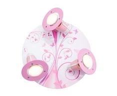 Elobra 131510 lampe de plafond pour enfants lumiÃ¨re fantaisie pÃ©piniÃ¨re de bois Rondell, rose