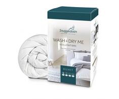 Snuggledown Couette Lavage Et Dry Me en Fibre Creuse 13,5Â TOG Toutes Saisons pour, Coton/Polyester, Blanc, Simple