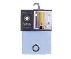 coton dintérieur rideau a oeillets 140x280 cm coton panama azur