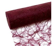 Deko AS GmbH 64 011-R Chemin de Table en Non tissé Couleur Bordeaux, Rouleau de 25 m x 20 cm