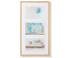 Walther, New Lifestyle, KV338G, Cadre Multivue pour 3 Photos, 3x13x18, Or