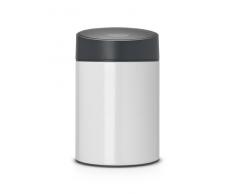 Brabantia 483165 Poubelle Slide Bin Acier Blanc 5 L 22 x 32,5 cm