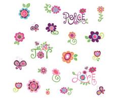 Jomoval RoomMates Sticker mural pour enfant Repositionnable Love, Joy, Peace