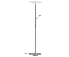 Briloner Leuchten 1292-022 Lampadaire LED dimmable - sur pied avec bras de lecture flexible - lampe variable et orientable - 21 W + 3.5 W - hauteur : 179.5 cm