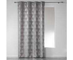 douceur dintÃ©rieur rideau a oeillets 140x260 cm polyester argent frosty gris