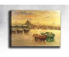 Bonamaison Peinture sur toile, multicolore, 40 x 60 cm - ConÃ§u et fabriquÃ© en Turquie