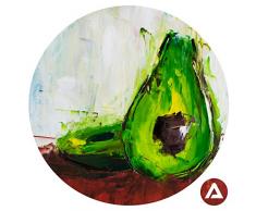 Homedecor. Maison en Un Seul Avocat DIY adhÃ©sif Tissu Cercles Murale sur Toile, tissÃ© Polyester, Grande, 71Â x 71Â cm, Multi/Couleur