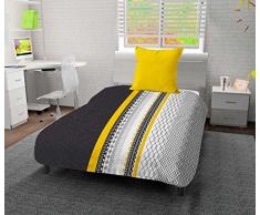 Intemporel Couette ImprimÃ©e 140x200 cm Pise, Polyester, Blanc, 140x200 cm