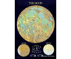 Empire 536778 Poster éducatif The Moon représentant la Lune, avec indications en Langue Anglaise, 68 x 98 cm