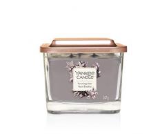 Yankee Candle Elevation Collection avec Couvercle de Plate-forme Bougie CarrÃ©e Moyenne Ã 3 MÃ¨ches, Evening Star