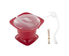 Cuisy KC2150 Fondue Micro-Onde Plastique Rouge/Violet/Vert Fluo 17 x 17 x 15 cm *Coloris Aléatoire*