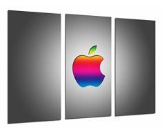 Tableau Moderne Photographique, Impression sur bois, Apple Color Logo, Technologie, Apple, 97 x 62 cm, ref. 26858