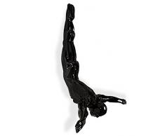 Arte Dal Mondo D5051PB Plongeur Statue Sculpture Moderne en rÃ©sine laquÃ©e par accrocher au Mur, Multicolore, 55 x 16 x 55 cm