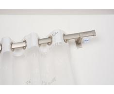 Tringle Ã Rideaux: 31 x 12 mm, L. 140 cm. sans Anneaux en Acier satinÃ© â Complet