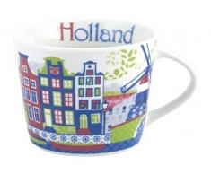 Home European Tasse Jumbo sans Plat 430Â CC, Porcelaine, Multicolore, 13Â x 10Â x 9Â cm