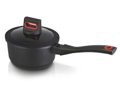 Beka 13526164 Casserole + couvercle verre Energy 16 cm, 1 Liter, Noire