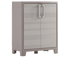 KETER | Armoire basse Gulliver, Beige/Sable, Cabinets, 80x44x44x100 cm